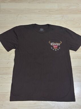 Coors Banquet Rodeo Logo Men's Brown T-Shirt